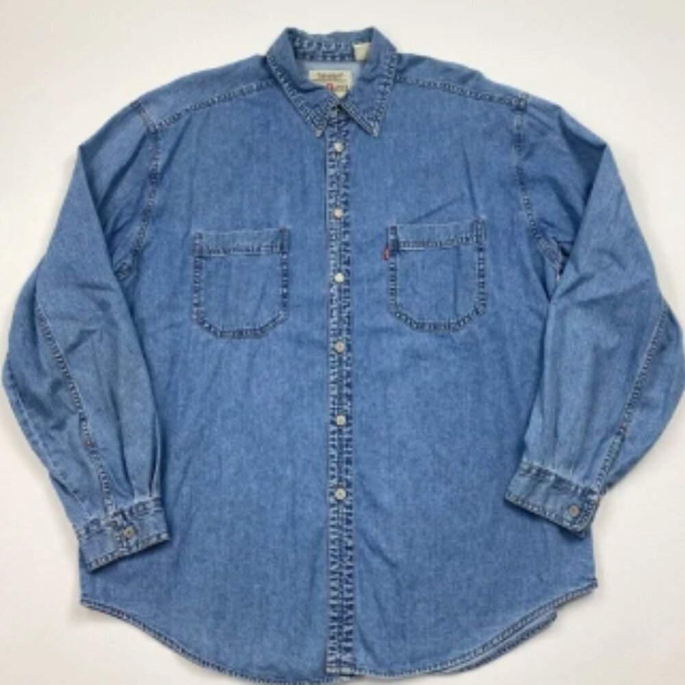 Men’s Levi’s Red Tab Long Sleeve Denim Button Down Shirt Size XL